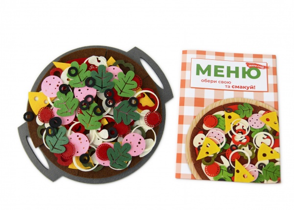 Конструктор мягкий WP Merchandise с фетра SUPER пицца от ленивца FWPSPIZZALZ22ALL0