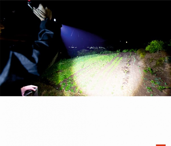 Ліхтар Quantum QM-FL1035 Perfect 5WLED zoom +3WCOB з функцією Power Bank Li-ion18650/2600mAh bох чорний