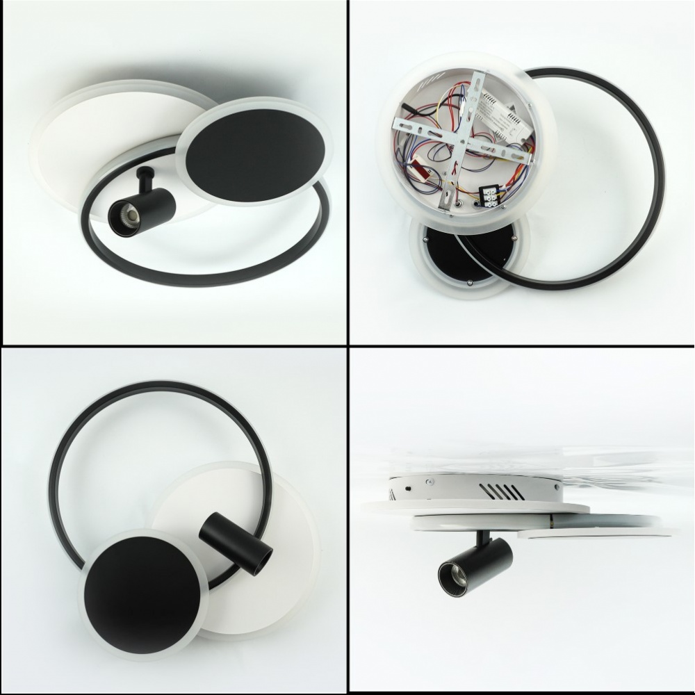 Світильник стельовий ESLLSE ECLIPSE 75 Вт білий із чорним 3000-6500 К 10441