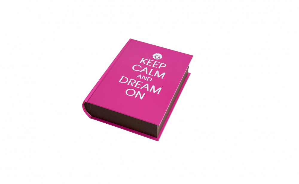 Шкатулка-книга Keep calm Dream on, розовый CooverBox