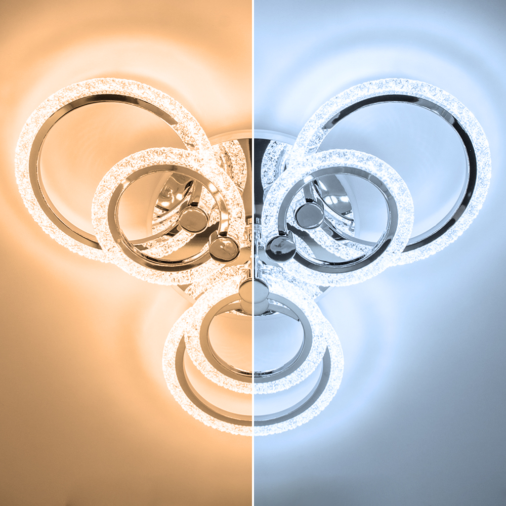 Люстра светодиодная Luminaria Lily 7x90 Вт LED-модуль хром LILY RGB 90W 7R CHROME/ICE