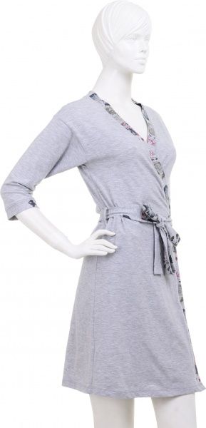 Халат жіночий Квіти р. XL сірий 