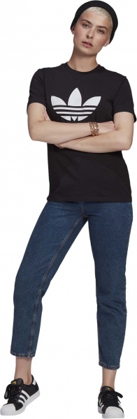 Футболка Adidas TREFOIL TEE GN2896 р.34 чорний