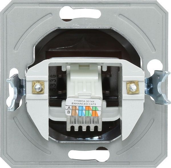 Розетка компьютерная TEM Ekonomik RJ45 шоколадный KE37CBXO-U