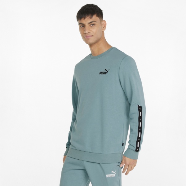 Свитшот Puma ESS+ Tape Crew 84738450 р. XL зеленый