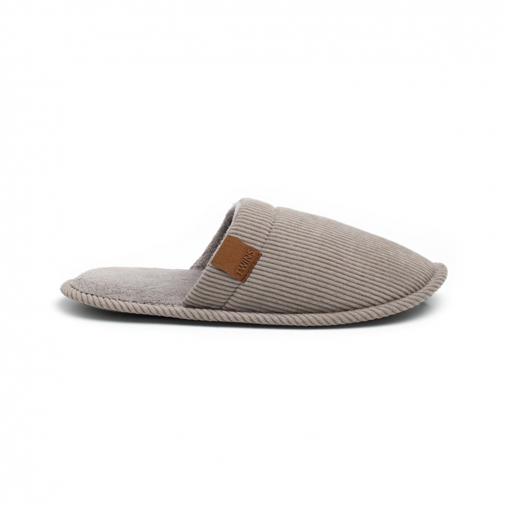 Тапки домашние Twins вельвет 15839 р.40/41 серый