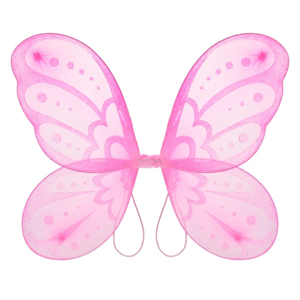 Костюм дитячий карнавальний Shantou спідниця, крила, обруч, чарівна паличка рожевий E2509