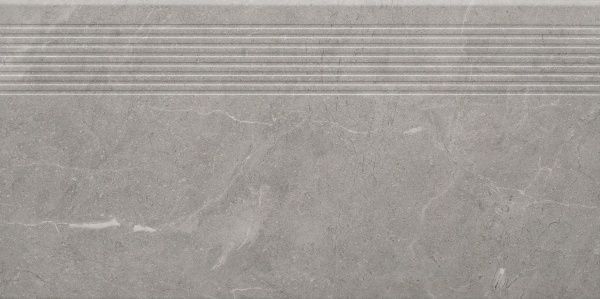 Плитка Ceramika Paradyz Ibis grys stopnica prosta mat. 30x60 