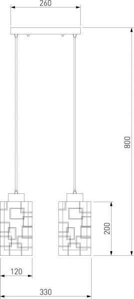 Підвіс Strotskis Stella 50002/2 2x60 Вт E27 хром 