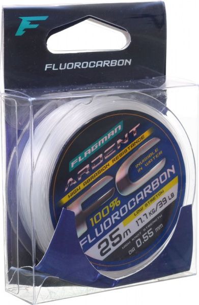 Леска Flagman Ardent Fluorocarbon 25м 0,55мм 17,7кг