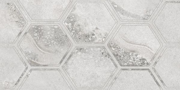 Плитка Golden Tile Fusion Hexagon сірий 11215 30х60 