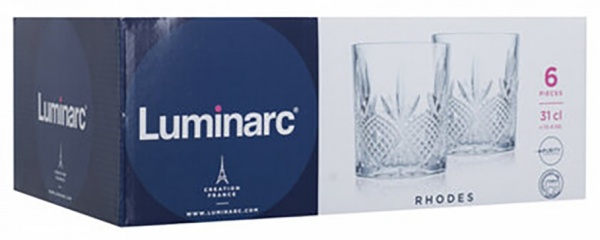 Склянка Rhodes (N9066) 310 мл 6 шт. Luminarc 