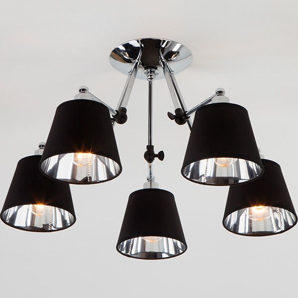 Люстра потолочная Strotskis Koby 5x40 Вт E14 хром/черный 70063/5