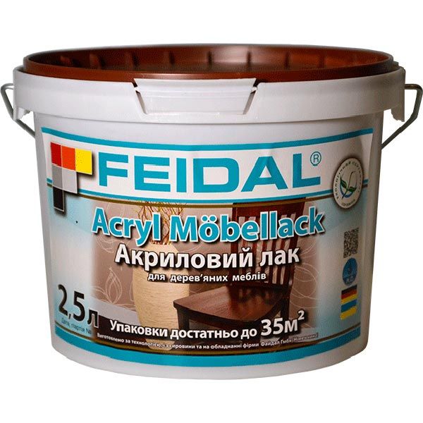 Лак меблевий Acryl Mobellack Feidal глянець 1 л прозорий