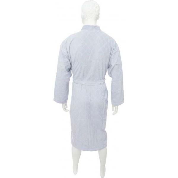 Халат мужской Durutex Velour р. L серебряный