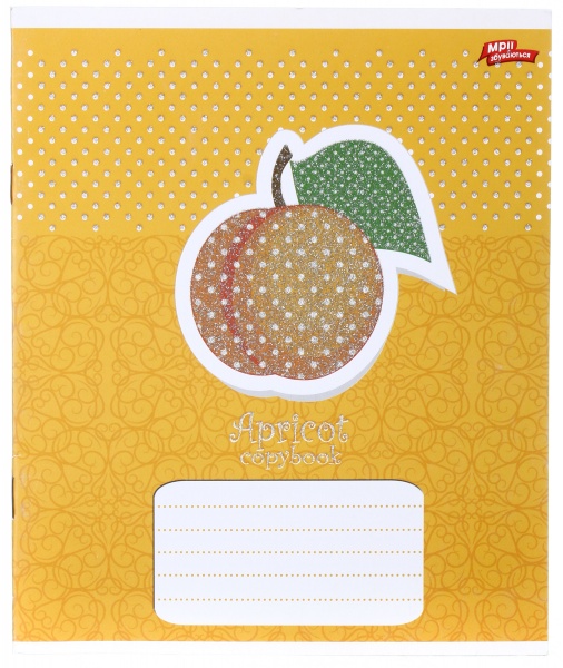 Зошит шкільний з глітером 12 аркушів у лінійку в асортименті Мрії збуваються