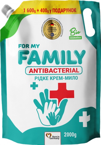 Мило рідке For my Family Антибактеріальне 2000 г 10 шт./уп.