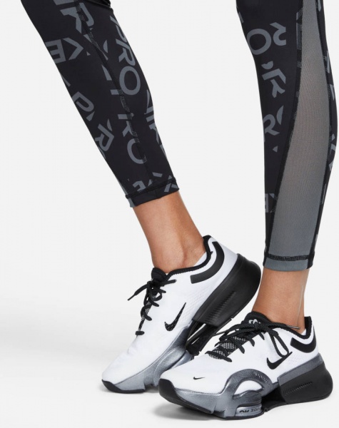 Лосины Nike W NP DF MR 7/8 TGHT AOP FB5484-010 р.XS черный