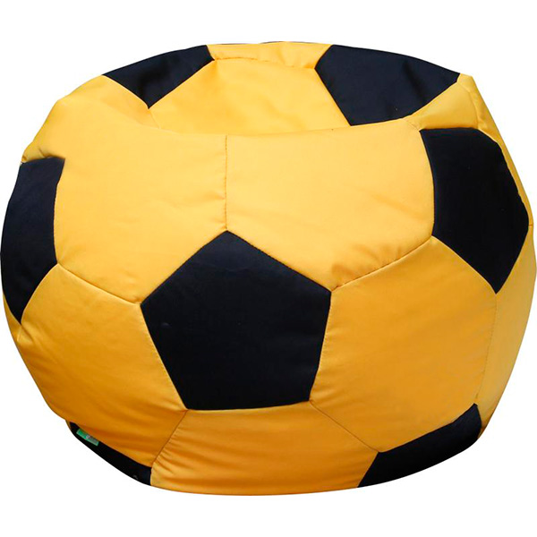 Крісло-мішок М'яч L жовтий із чорним 