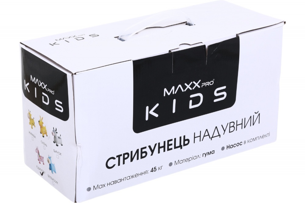 Стрибунець MaxxPro kids Єдиноріг з насосом 52x22x48 PA379