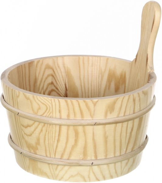 Набор для сауны шайка с черпаком и пластиковой емкостью 4 л KD-004A