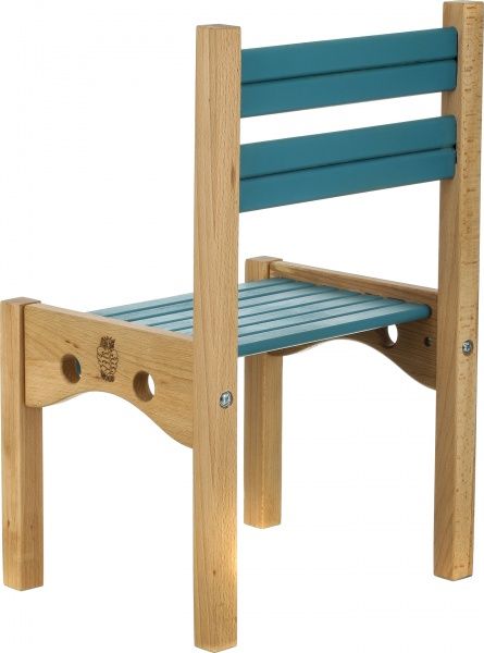 Стульчик для детей ArinWOOD Мишка синий 04-011B