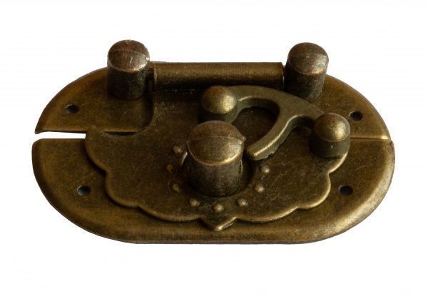 Замок декоративный старая латунь 48х30 мм 1 шт.