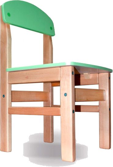 Стільчик для дітей Yuliana Woody лак з салатовом сидінням 12003101
