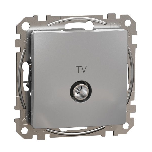 Розетка TV оконечная Schneider Electric Sedna Design без шторок без крышки алюминий SDD113471