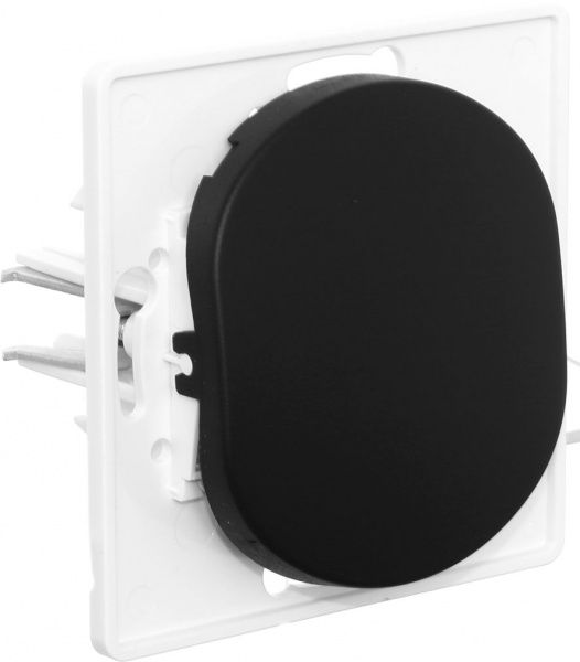 Вимикач перехресний одноклавішний Aling-Conel Eon без підсвітки 10 А 250В чорний E608.E1