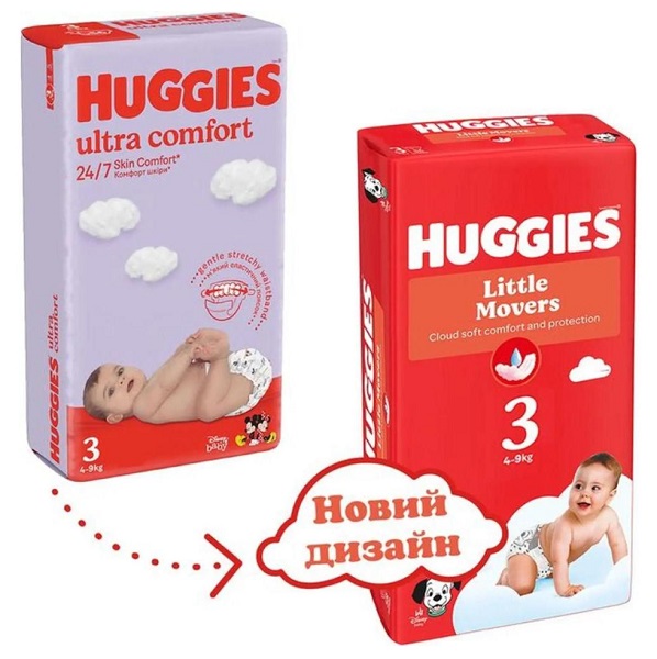 Подгузники Huggies Ultra Comfort Unisex (3) 4-9 кг 56 шт.