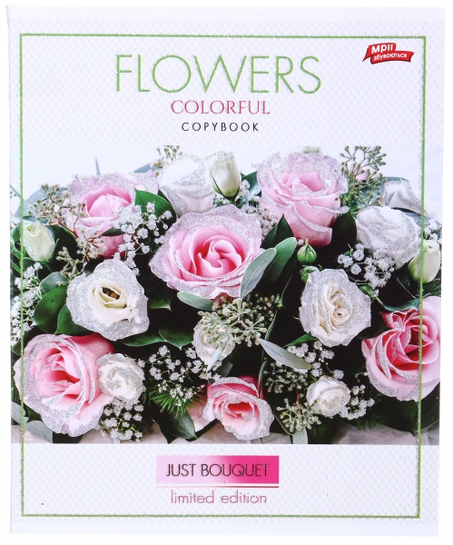 Зошит шкільний з глітером 96 аркушів у клітинку в асортименті Мрії збуваються