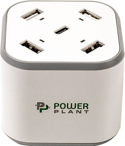 Мережевий зарядний пристрій PowerPlant Multi-usb charger 