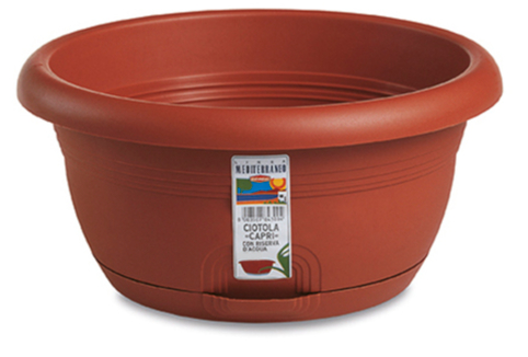 Вазон пластиковый Stefanplast Capri круглый 5 л терракот (84300) 