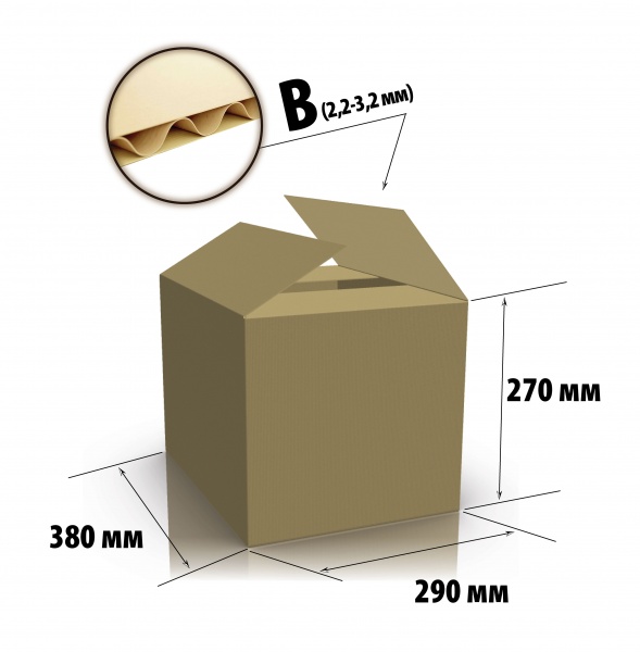 Гофроящик 290 x 380 x 270 мм