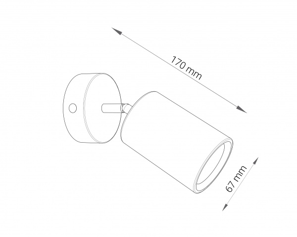 Спот Iterna Накладной Alta 1xGU10 дерево темное LW070 