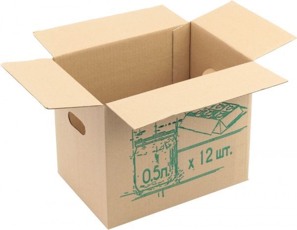 Гофроящик  для 12 банок 0,5 л с комплектом перегородок 275x185x240 мм