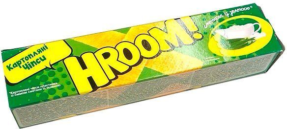 Чипсы HROOM пластинки сметана и зелень 50 г (4820182061639)