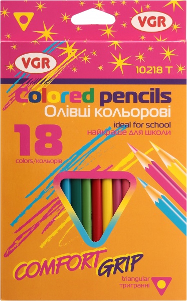 Олівці кольорові Comfort grip VGR