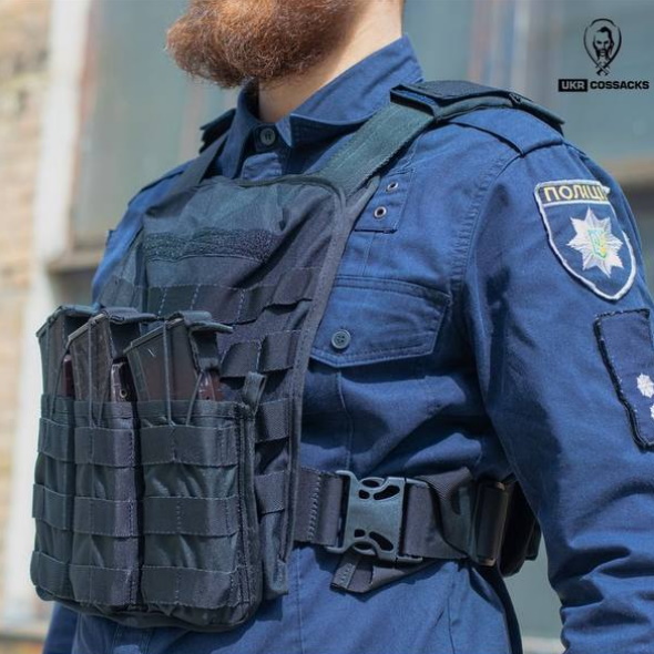 Плитоноска UkrCossacks UkrCossacks 1.0 черная, для плит 30 х 25 cм 