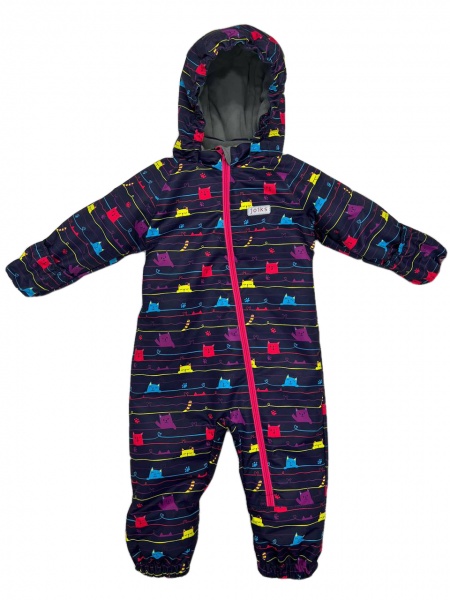 Комбинезон детский JOIKS Кошки фиолетовый р.92 КGS-33 