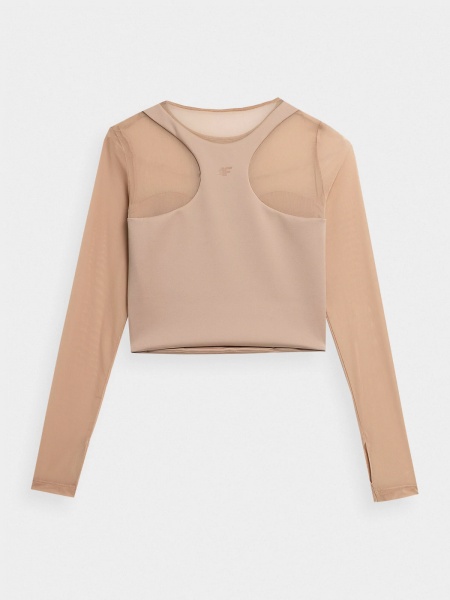 Футболка 4F LONGSLEEVE F034 4FSS22TLONF034-82S р.XL бежевий