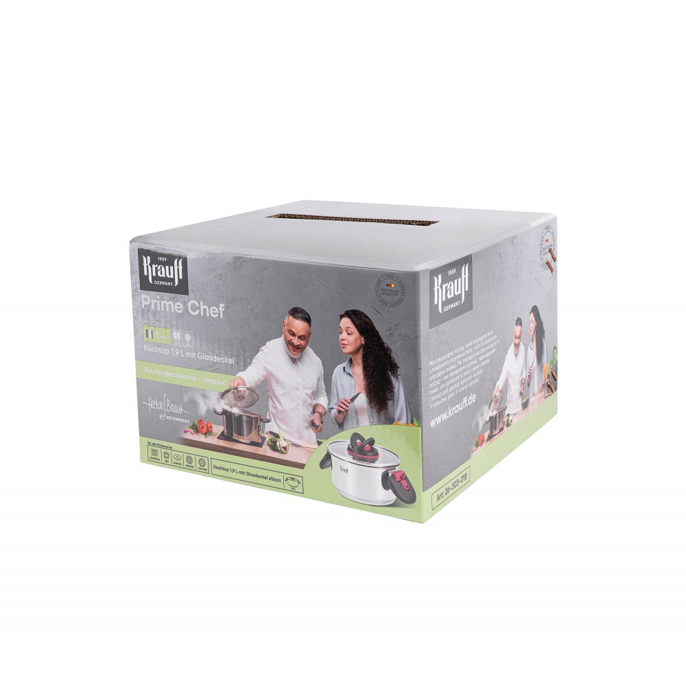 Каструля з кришкою Krauff Prime Chef 1,9 л 26-303-018