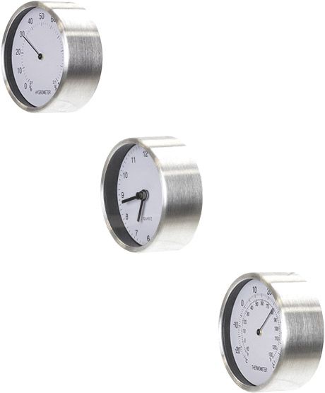 Термогигрометр Стеклоприбор биметаллический с часами