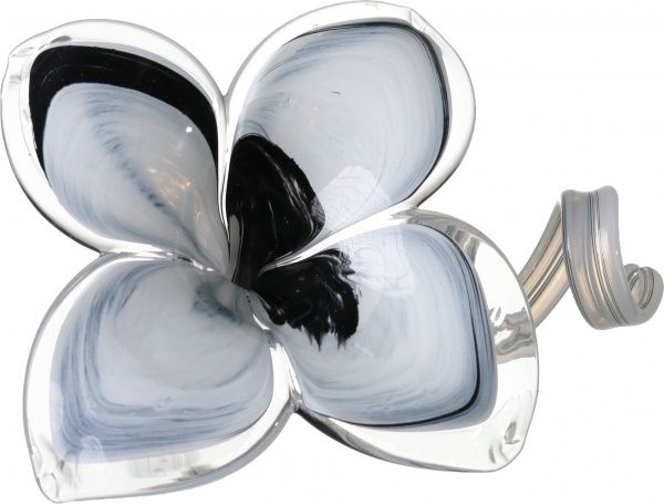 Подсвечник Fiore Spirale 4 лепестка 18 см белый с черным Antonio Tammaro