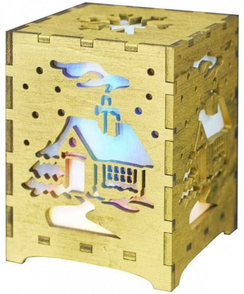 Подвеска Домик 8 см золотой 1220326