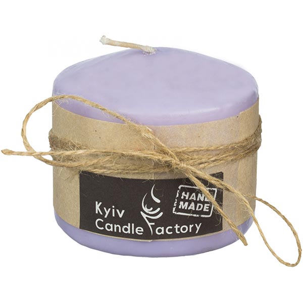 Свеча Candle Factory EcoLife фиолетовая пастельная 70 мм