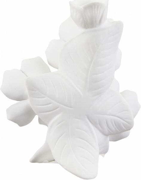 Подсвечник белая фарфоровый вишневое соцветие 13x10,5 см Enesco