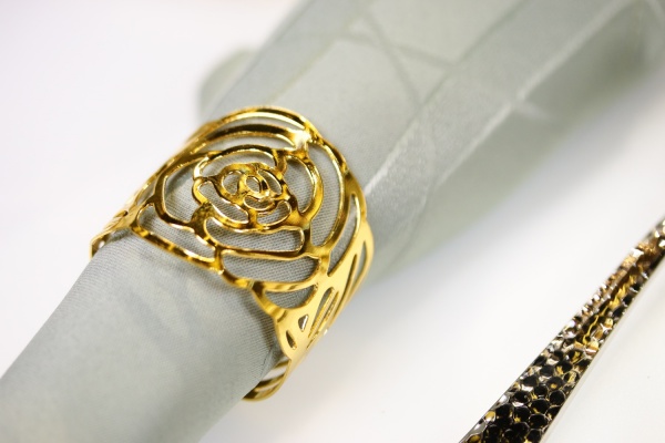 Набір кілець для серветок Golden Flower 6 шт