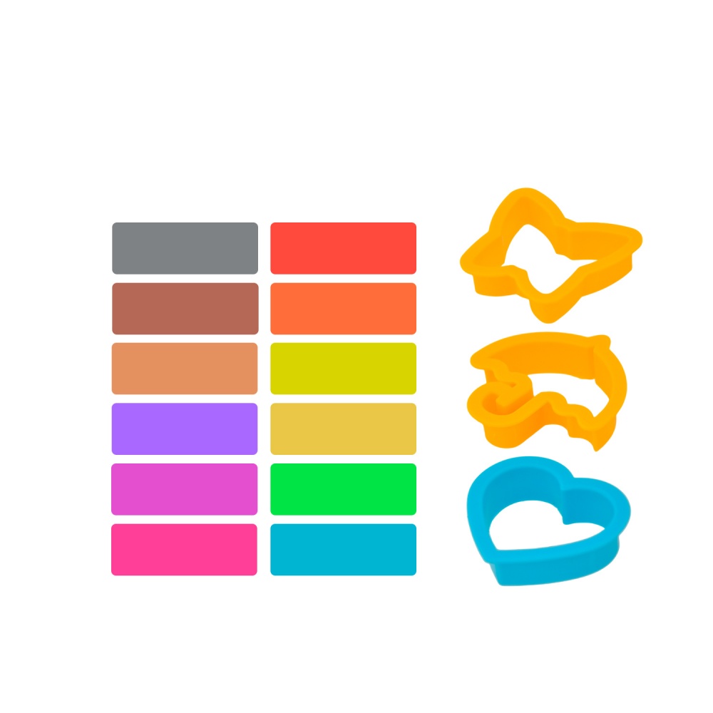 Набір тіста для ліплення Shantou 12 кольорів PL-0607-021